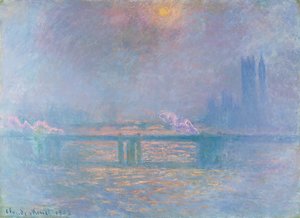 Tamiza z mostem Charing Cross autorstwa Claude Monet