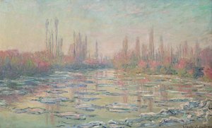 Odwilż na Sekwanie, niedaleko Vetheuil, 1880 autorstwa Claude Monet