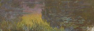 Lilie wodne - zachodzące słońce, 1914-1926 autorstwa Claude Monet