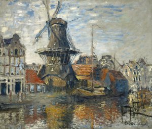 Wiatrak, Amsterdam, 1871 autorstwa Claude Monet
