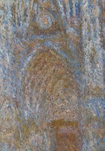Cathedrale de Rouen, portal słońce rano, niebieski harmonii Szczegóły. Obraz Claude