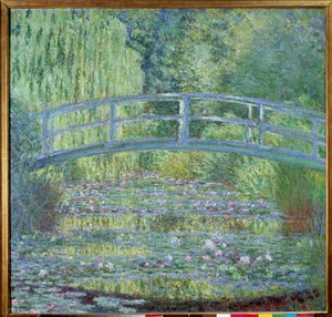Kładka i basen z liliami wodnymi autorstwa Claude Monet