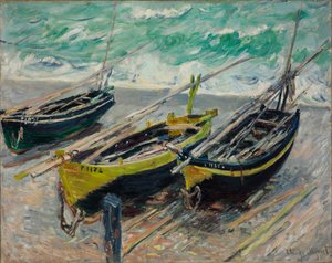 Trzy łodzie rybackie autorstwa Claude Monet
