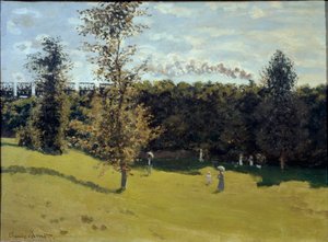 Pociąg na wsi, ok. 1870 (olej na płótnie) autorstwa Claude Monet