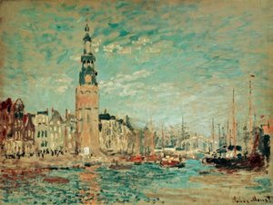 Widok na wieżę Montalban, Amsterdam autorstwa Claude Monet