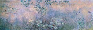 Lilie wodne (staw lilii wodnych z irysami) autorstwa Claude Monet