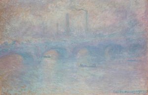 Most Waterloo. Efekt mgły autorstwa Claude Monet