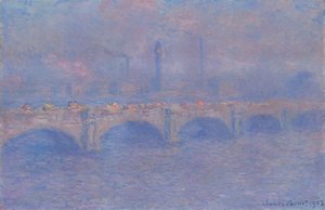 Most Waterloo, efekt światła słonecznego autorstwa Claude Monet