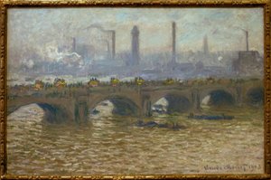 Most Waterloo, Temps szary (Most Waterloo, Szare niebo autorstwa Claude Monet