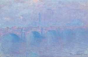 Most Waterloo, efekt brouillard autorstwa Claude Monet