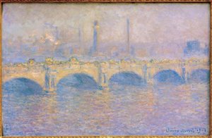 Most Waterloo, efekt słońca (Most Waterloo, Sonne) autorstwa Claude Monet