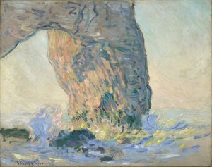 Fale w Manneporte, ok. 1885 (olej na płótnie) autorstwa Claude Monet