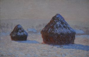Stogi Pszenicy, Efekt Śniegu, Poranek, 1891 autorstwa Claude Monet