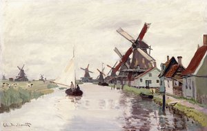 Wiatrak w Holandii, 1871 autorstwa Claude Monet