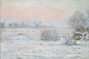 Zimowe słońce w Lavacourt autorstwa Claude Monet