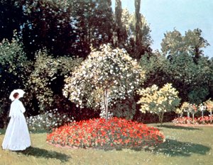 Kobieta w ogrodzie, Sainte Adresse, 1867 autorstwa Claude Monet