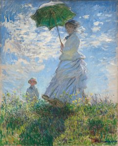 Kobieta z parasolem - Madame Monet i jej syn, 1875. autorstwa Claude Monet