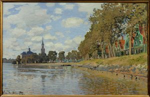 Zaandam. 1871. (0,48 x 0,73 cm) Krajobraz holenderski. Olej na płótnie Claude