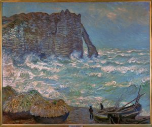 Étretat, wzburzone morze autorstwa Claude Monet