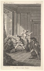 Mężczyzna zwinięty w kłębek spogląda w stronę innego mężczyzny, który zbliża się do niego z lewej strony i…, ca. 1784.