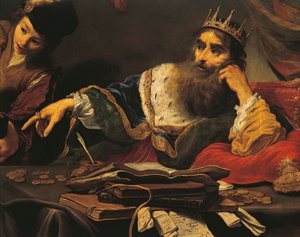 Krezus otrzymujący hołd od Lidyjczyków, Claude Vignon (1593-1670), olej na płótnie autorstwa Claude Vignon
