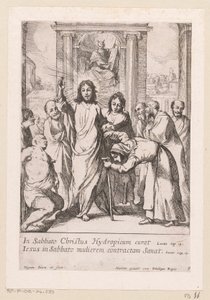 Uzdrowienie chromego mężczyzny i przekrzywionej kobiety w szabat Miracula Domini Nostri Jesu Christi (tytuł serii) Cuda Chrystusa (tytuł serii)