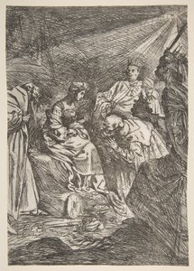 Adoracja Trzech Króli, 1619. autorstwa Claude Vignon