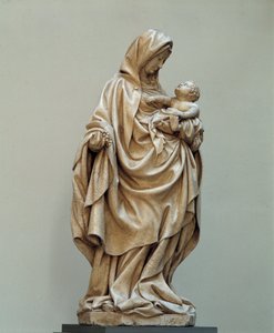 Dziewica z winogronami przypisywana Clausowi de Werve (1380-1439) ze Szkoły Mikołaja Slutera. XV wiek. Kościół Auxonne (Cote d