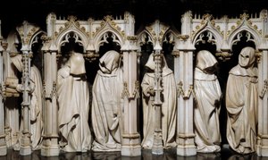 Pokutnicy grobu Filipa Hardego (1342-1404) Rzeźba Mikołaja Slutera (1350-1406) XV wiek. Dijon, Muzeum Sztuk Pięknych