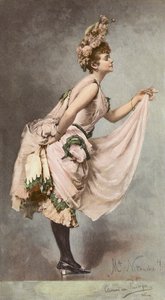Mlle Nitouche (kolorowa litografia) autorstwa Clemens von Pausinger