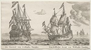Różne statki i widoki Amsterdamu (Verscheÿde Schepen en Gesichten van Amstelredam), część II: Perła i człowiek ze Wschodu, Podwójny orzeł, człowiek z Indii Zachodnich