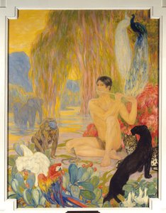 Obraz zoologiczny autorstwa Clementine Helene (Clementine-Helene) Dufau (1869-1937) XX-wieczny Paryż. Sorbona