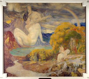 Radioaktywność, magnetyzm Malarstwo Helene Dufau (1869-1939) XX-wieczny Paryż.