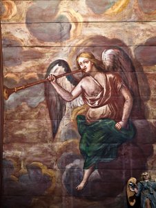 Locquirec (Finistère) / Kościół Saint-Jacques, malowane sklepienie (zdjęcie ilustracyjne) autorstwa Cleran