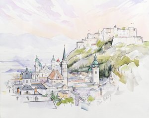 Salzburg Sunrise (wc na papierze)