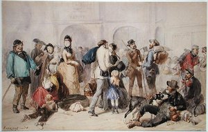 Hala przy Starym Gare de Lyon, 1873 (wc na papierze)