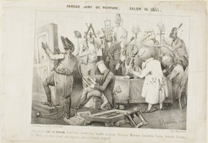 Słynne jury malarskie. Salon z 1841 r. autorstwa Clément Pruche