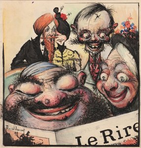 Projekt okładki do magazynu Le Rire, 1896. autorstwa Clément Rochel