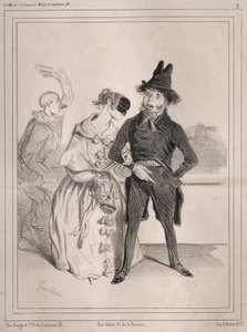Carnival Pochades: To pojedyncze! mówi mi, że jestem Philibert Désormeaux i że uchodzę za imbecyla!! ....gdzie do diabła ona o tym wiedziała? autorstwa Clémente Pruche