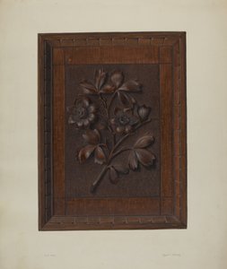 Rzeźbiony panel z drewna