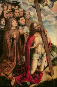 Chrystus Pośrednik z Filipem Przystojnym (1478-1506) i jego świtą, lewy panel z ołtarza (zob. także 223221)