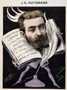 Karykatura Jorisa Karla (Joris-Karl) Huysmansa (1848-1907) - w „The Men of Today””. autorstwa Coll Toc