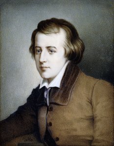 Portret połówkowy Heinricha Heinego, zwrócony w lewo, 1820