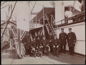 Cunard Line, SS "Umbria", c.1897 (zdjęcie czarno-białe)