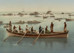 Przewoźnicy, Jaffa, Izrael, ok. 1890-1906 (odbitka fotochromowa) autorstwa Company Photoglob