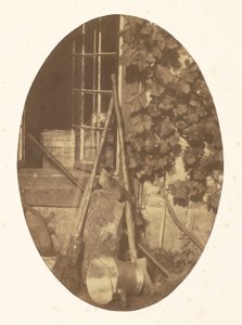 [Martwa natura ze sprzętem ogrodniczym] autorstwa Comte Olympe Aguado