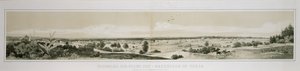 Panorama miasta New Braunfels w Teksasie wykonana od strony południowo-zachodniej latem 1847 roku autorstwa Conrad Caspar (after) Rordorf