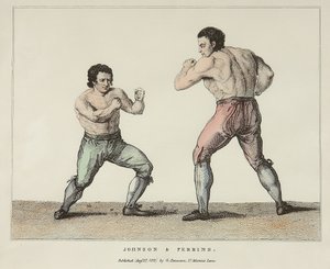 Johnson & Perrin (kolorowy grawerunek) autorstwa Conrad Martin (after) Metz