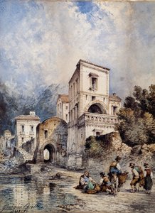 Widok na Amalfi (akwarela)