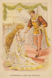 Kopciuszek (kolorowa litografia) autorstwa Constance Haslewood